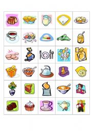 English Worksheet: teatime flashcards