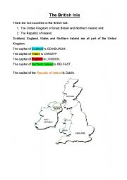 English Worksheet: The British Isle