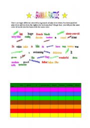 English Worksheet: Adjective Order