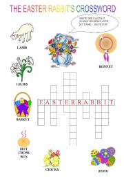 English Worksheet: The Easter rabbits crossword