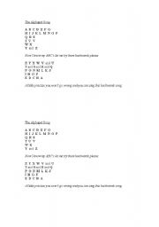 English Worksheet: The Alphabet Song