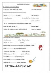 English Worksheet: grammar revision