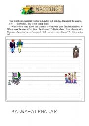 English worksheet: writing