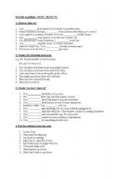 English Worksheet: Must and have to