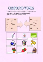 English Worksheet: Compound Words