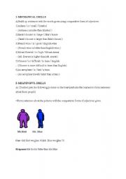 English Worksheet: comparatives