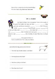 English Worksheet: Easter Holidays - On a farm