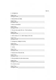 English Worksheet: Worksheet