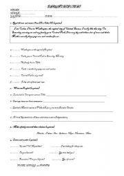 English Worksheet: diagnostic test