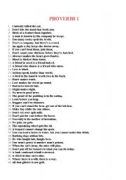 English Worksheet: proverbs