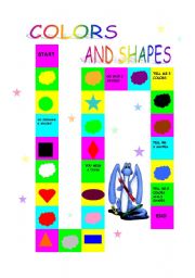 English Worksheet: COLORS AND SHAPES