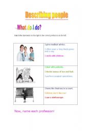 English worksheet: Describing People