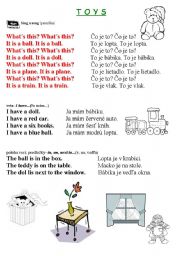 English Worksheet: toys