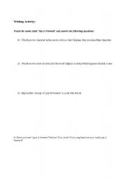 English worksheet: Pay It Forward movie worksheet