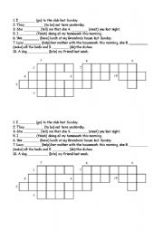 English Worksheet: Simple past