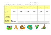 English worksheet: animals