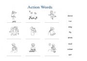 English Worksheet: Action Verbs