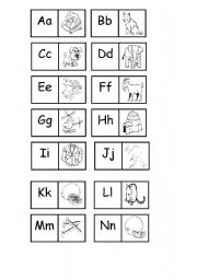 English Worksheet: letters domino
