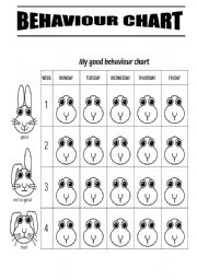 English Worksheet: My Good Behaviour Chart