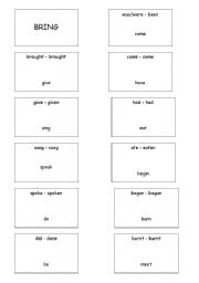English worksheet: Irregular verb loop