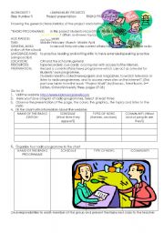 English Worksheet: RADIO PROGRAMME PROJECT 1