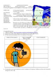 English Worksheet: VIDEO CLIP PROJECT 1