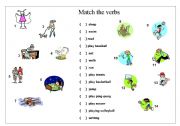 Verbs matching exercise