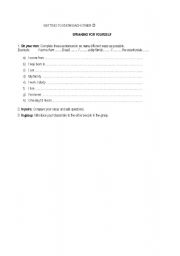 English worksheet: Introducing