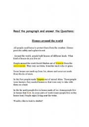 English worksheet: reading