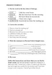 English Worksheet: Present Perfect Simple