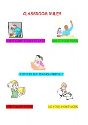 English Worksheet: classroom rules