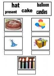 English Worksheet: birthdy