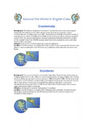 English Worksheet: Around the World Part 1: Central America