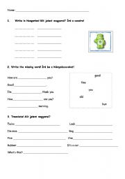 English Worksheet: vocabulary revision