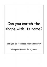 English Worksheet: Shapes 