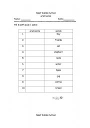 English Worksheet: several worksheets