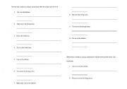 English worksheet: Practice with contractions using be, housing vocabulary