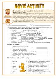 English Worksheet: Movie Activity - Garfield II