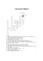 English Worksheet: Classroom objects