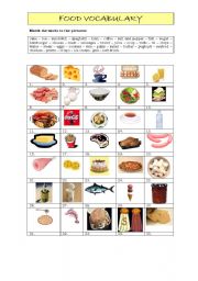 English Worksheet: Food vocabulary part 2