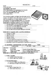 English Worksheet: COMPARATIVE