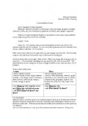 English worksheet: Count and Mass nouns