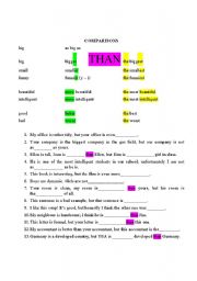 English Worksheet: Comparison