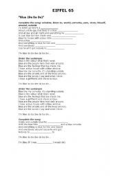 English worksheet: Song 