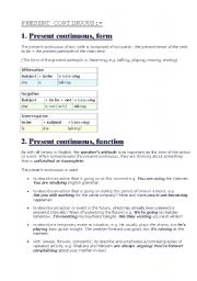 English Worksheet: present continous