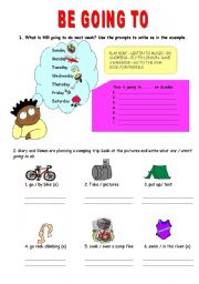 English Worksheet: BE GOING TO