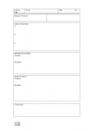 Lesson plan template