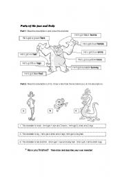 English Worksheet: Monster Match!