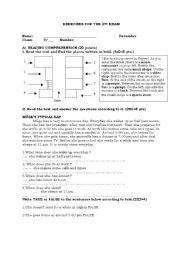 English worksheet: grammar exercises