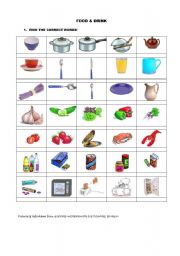 English Worksheet: FOOD,DRINK&COOKING